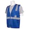 Deltaplus S863P Non-ANSI Mesh Safety Vest, Zip, 3 Pkts, Royal Blue, MD 63264 - alternate 3